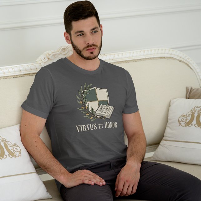 T-shirt Fraternité Virtus et Honor Crest académique (Créateur téléchargé)