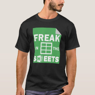 T-shirt Freak Dans Les Feuilles Comptable Comptable Excel