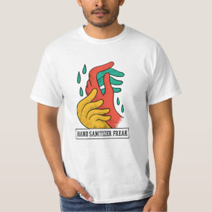 T-shirt Freak Sanitizer à la main