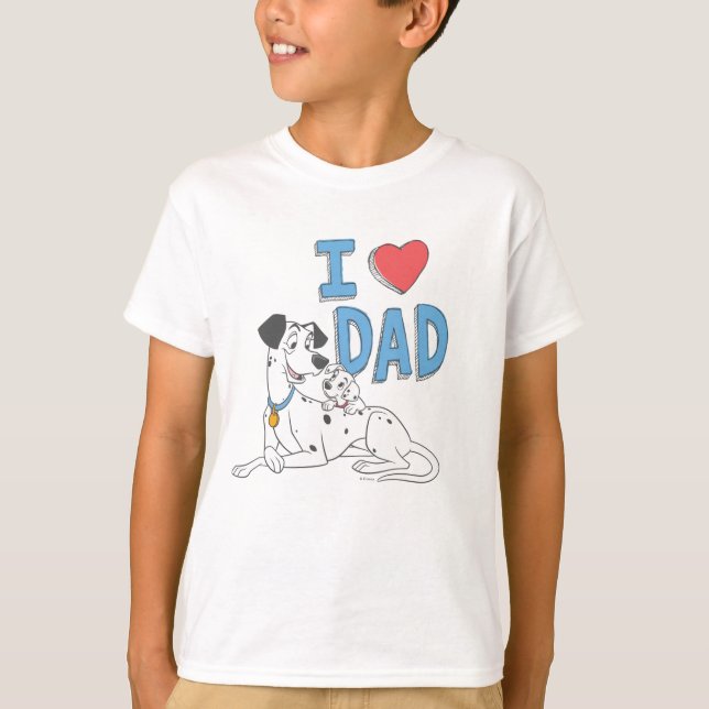T-shirt Freckles & Pongo - I Love Dad (Devant)