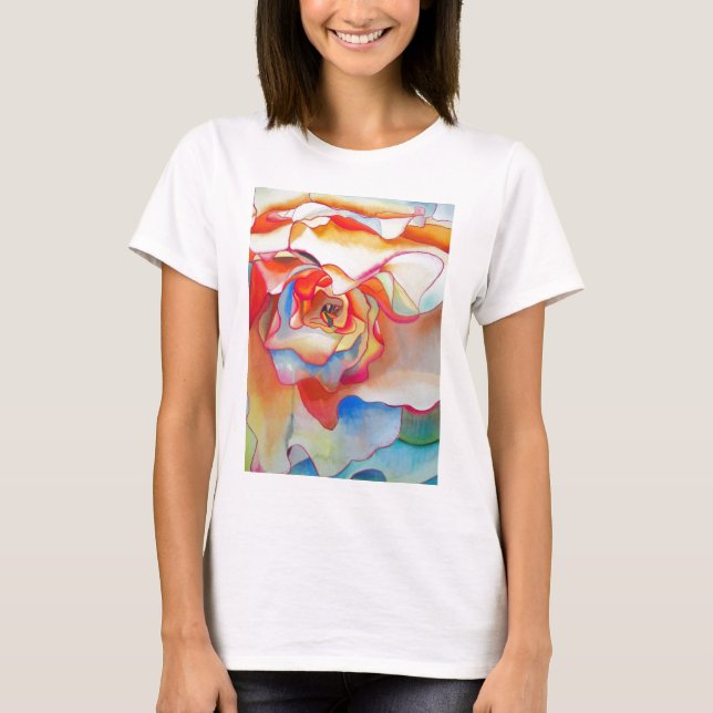 T-shirt Fred martin begonia aquarelle (Devant)