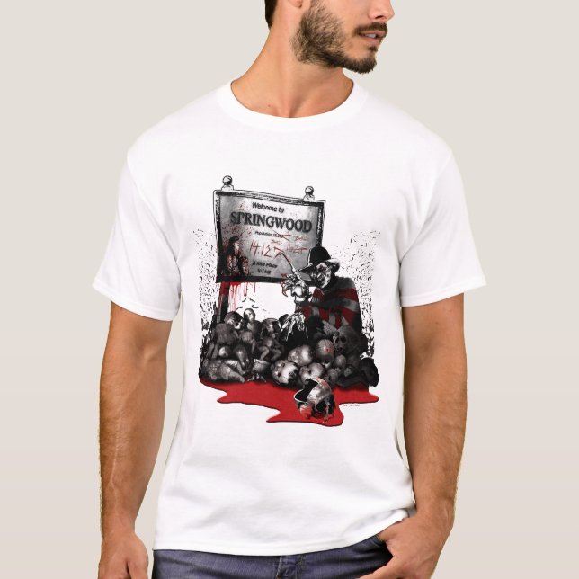 T-shirt Freddy contre Jason | Bienvenue à Springwood (Devant)