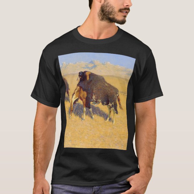 T-shirt Frederic Remington - Indiens simulant le bison (Devant)