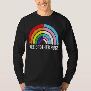 T-shirt Free Brothers Hugs Rainbow Transgender Drapeau Lgb