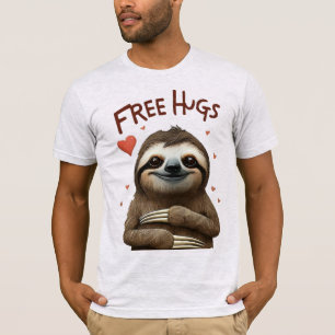 T-Shirt Free Hugs cool Sloth qui donne des câlins 