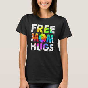 T-shirt Free Mom Hugs Gay pride Lgbt Daisy Rainbow Flower