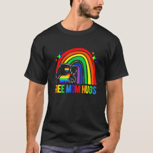 T-shirt Free Mom Hugs Gay pride Lgbt Rainbow Women
