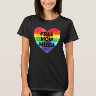 T-shirt Free Mom Hugs Lgbt Drapeau Gay Lesbian Pride Parad