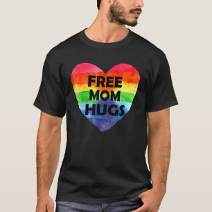 T-shirt Free Mom Hugs Lgbt Drapeau Gay Lesbian Pride Parad