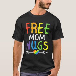 T-shirt Free Mom Hugs LGBT Pride Festival Mois Rainbow Fl