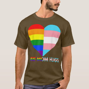 T-shirt Free Mom Hugs LGBT Transgender Rainbow Flag Pride
