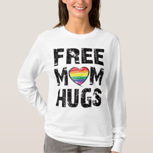 T-shirt Free Mom Hugs mignon cadeau gay de la fierté LGBT