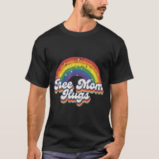 T-shirt Free Mom Hugs Rainbow Heart Lgbt Flag Lgbt Pride M