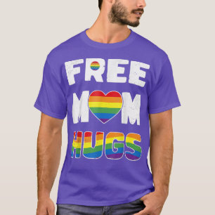 T-shirt Free Mom Hugs Shirt - Fierté LGBT Cadeau Rainbow G
