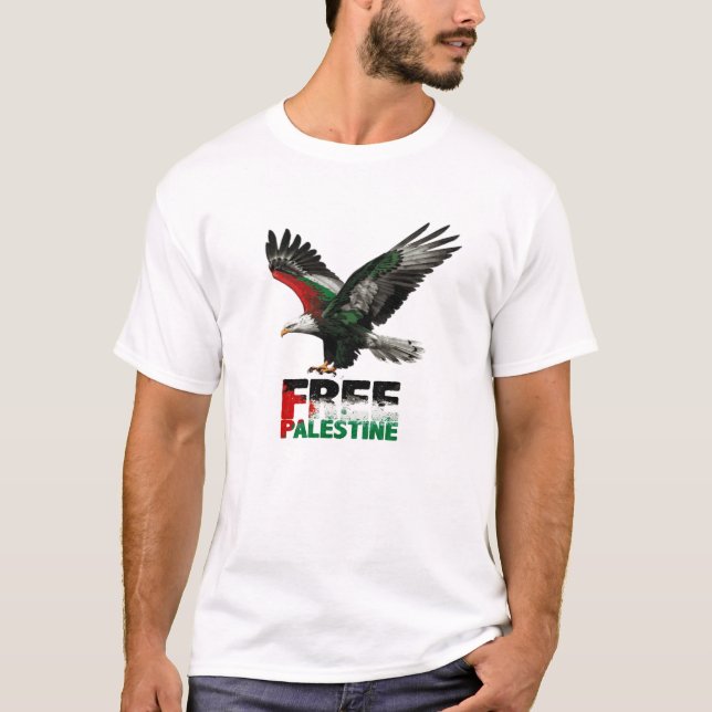 T-shirt Free Palestine now (Devant)