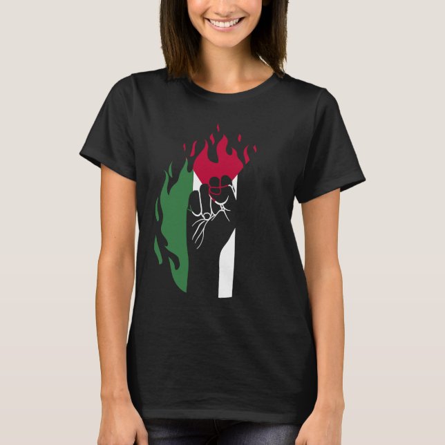 T-shirt Free Palestine Palestine Flag (Devant)