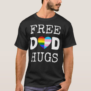 T-shirt Free Papa Hugs II Rainbow Gay Trans Pride