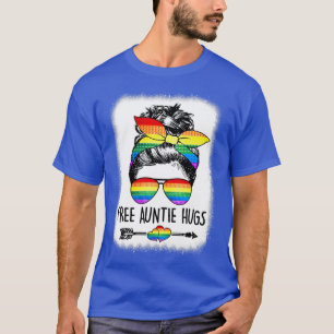 T-shirt Free Tante Hugs Messy Bun Rainbow Gay pride LGBT