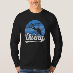 T-shirt Freedive Retro Plongée Scuba Diver Vinta