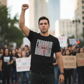 T-shirt Freedom Over Biometrics - Human Rights