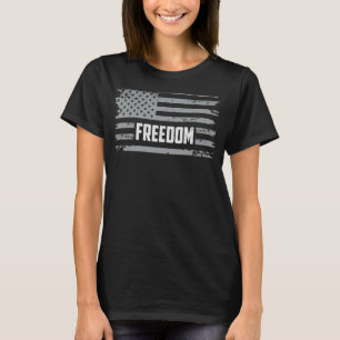 T-shirt Freedom US Flag America Vétérinaire Grand-père Mar