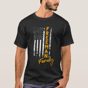 T-shirt Freeman Nom de famille American Freeman Nom Freema