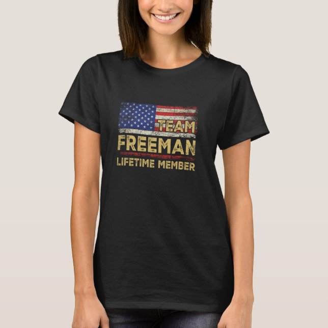 T-shirt Freeman Nom de famille Shirt Team Freeman Lifetime (Devant)