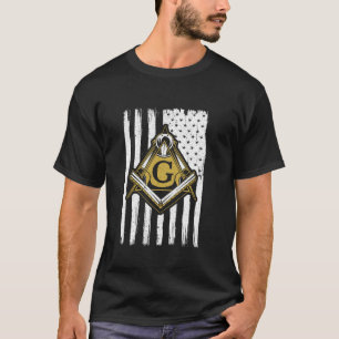 T-shirt Freemason Masonic Fraternal Freemasoney USA Drapea