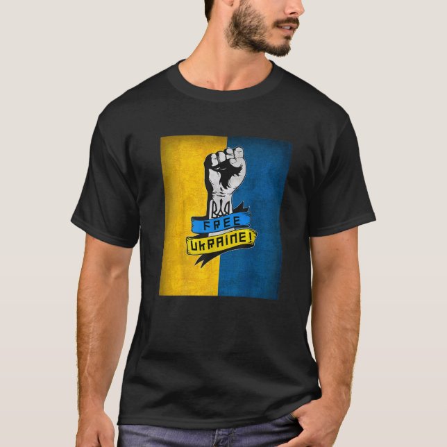T-shirt Freenukraine Je Prends Position Avec L'Ukraine Pri (Devant)