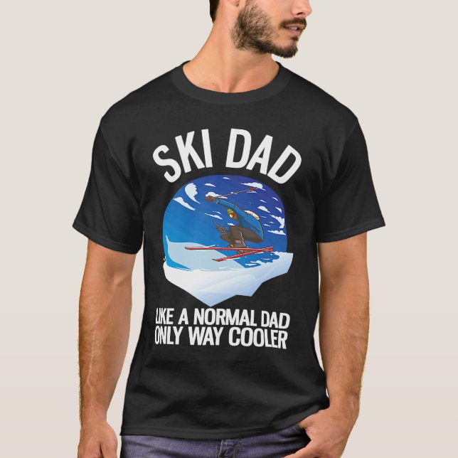 T-shirt Freeriding Alpine Skiing Ski Dad  1 (Devant)