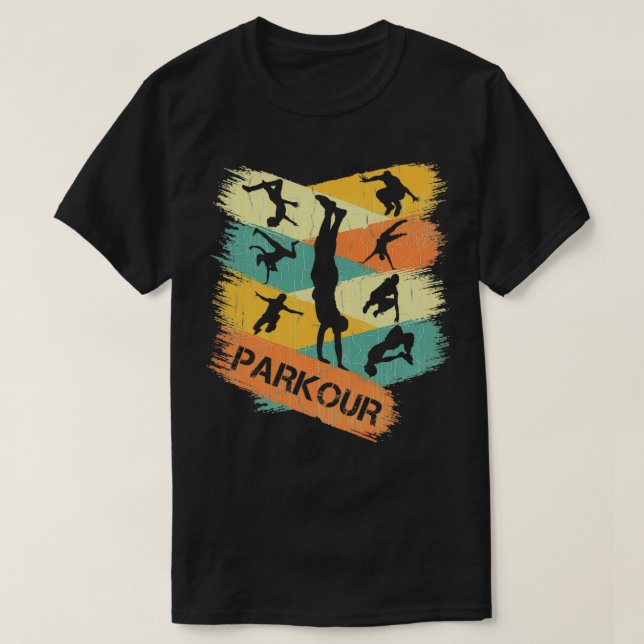 T-shirt Freerunning Rétro Parkour (Design devant)