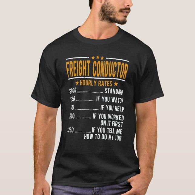 T-shirt Freight Conductor Hourly Rates (Devant)