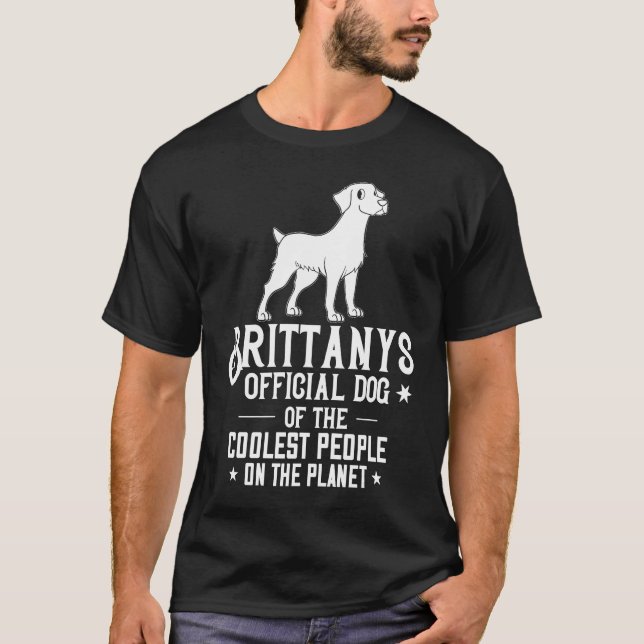 T-shirt French Brittany Spaniel Puppies Owner Lover (Devant)