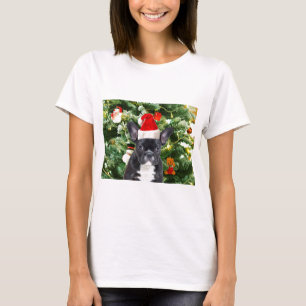 T-shirt French Bulldog Arbre de Noël Ornements Snowman