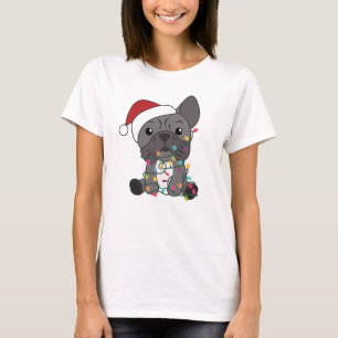 T-shirt French Bulldog Christmas Snow Winter Animals