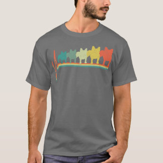 T-shirt French Bulldog Frenchie Heartbeat Vintage 3
