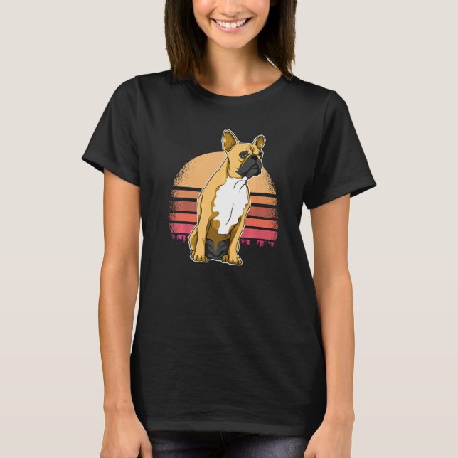 T-shirt French Bulldog Frenchie Sunset  58 (Devant)