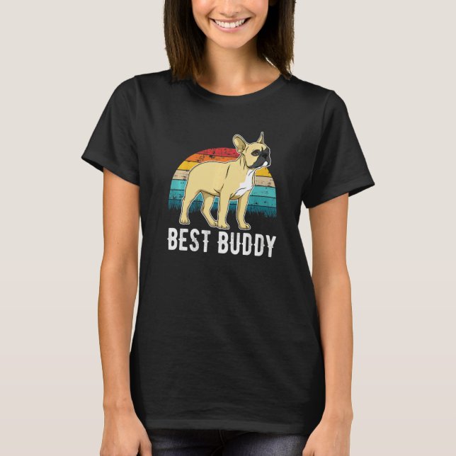 T-shirt French Bulldog Frenchie Sunset  69 (Devant)