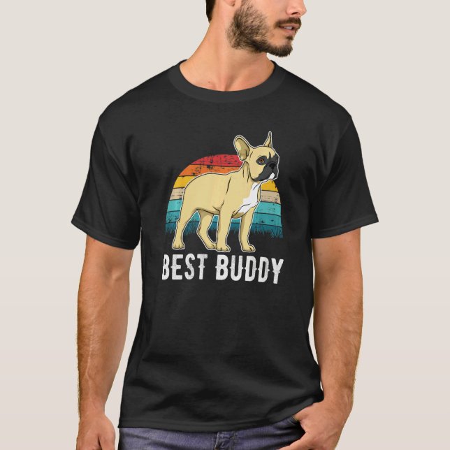 T-shirt French Bulldog Frenchie Sunset  69 (Devant)