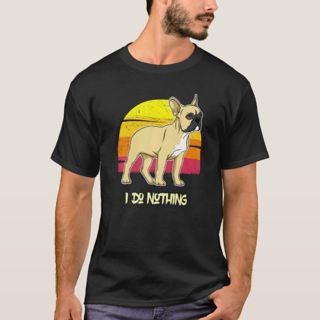T-shirt French Bulldog Frenchie Sunset  84 (Devant)