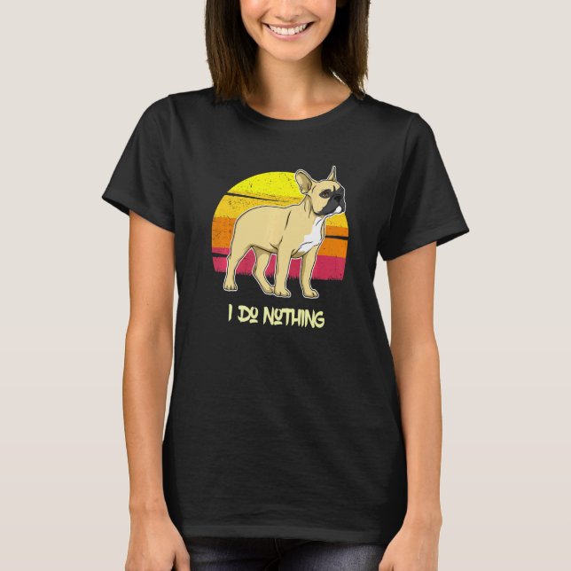T-shirt French Bulldog Frenchie Sunset  84 (Devant)