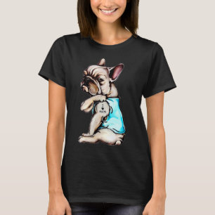T-shirt French Bulldog I Love Maman Tattoo Bulldog Maman