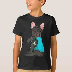 T-shirt French Bulldog I Love Papa Tattoo Apparel, Chien P