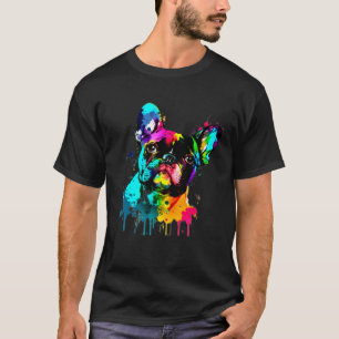T-shirt French Bulldog Paint Splatter Frenchie Splatter