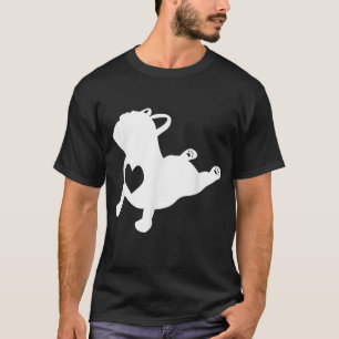 T-shirt French Bulldog Yoga Pose Amour Coeur Cadeau