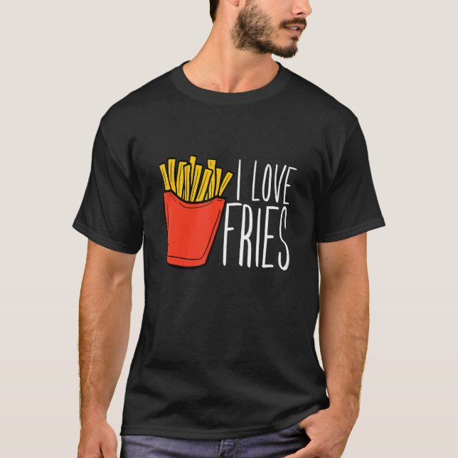 T-shirt French Fry I Love Fries (Devant)