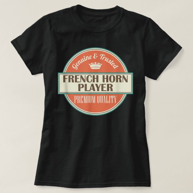 T-shirt French Horn Player Music1 (Design devant)