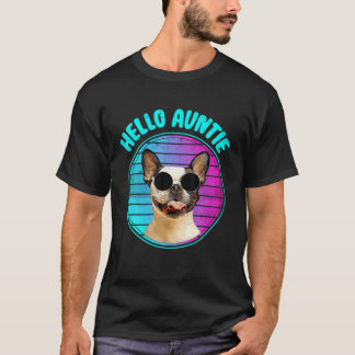 T-shirt French Sunglasses Frenchie Auntie - Tante Français