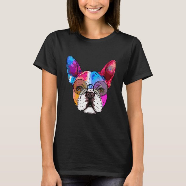 T-shirt Frenchie Bulldog mite French Bulldog Chien design (Devant)
