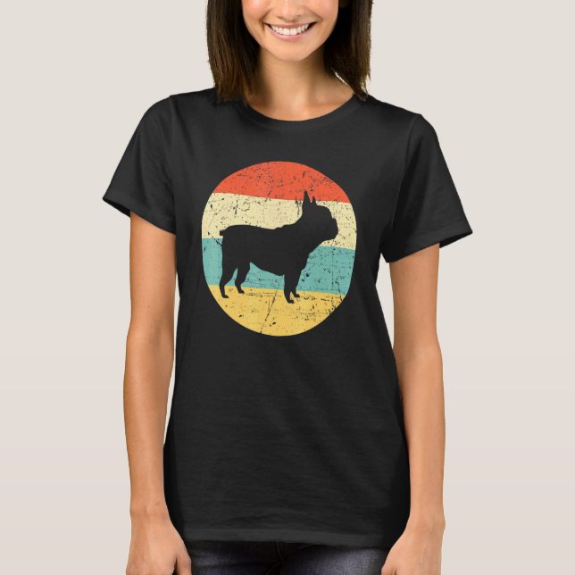 T-shirt Frenchie Dogs Retro Français Bulldog Chien Proprié (Devant)